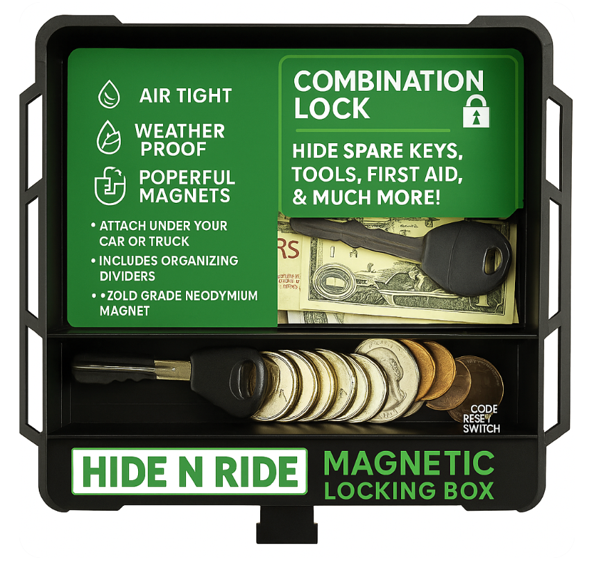 Magnetic Storage Box with Lock